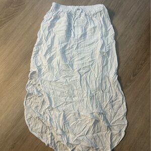 White Midi Skirt with side slits